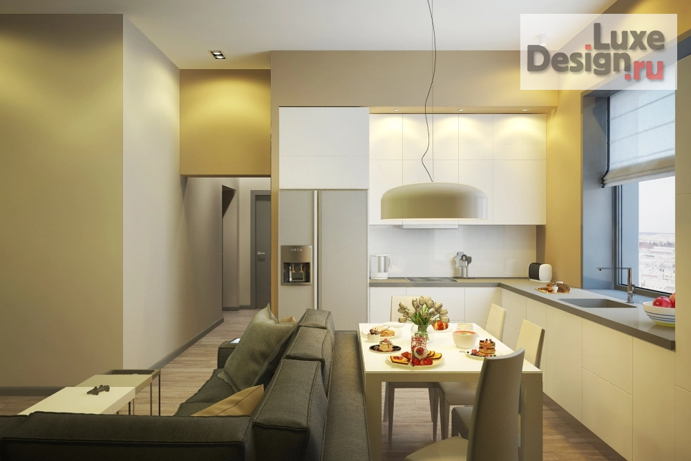 Дизайн интерьера трехкомнатной квартиры "ЖК "Мирный" г. Сургут Дизайн трехкомнатной квартиры 90м2" (фото 6)