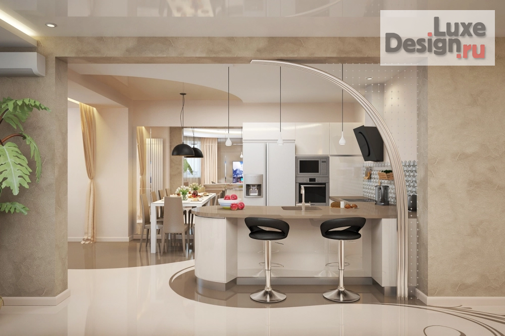 Дизайн интерьера двухкомнатной квартиры "ДИЗАЙН-ПРОЕКТ ДВУХКОМНАТНОЙ КВАРТИРЫ 83 М2" (фото 4)