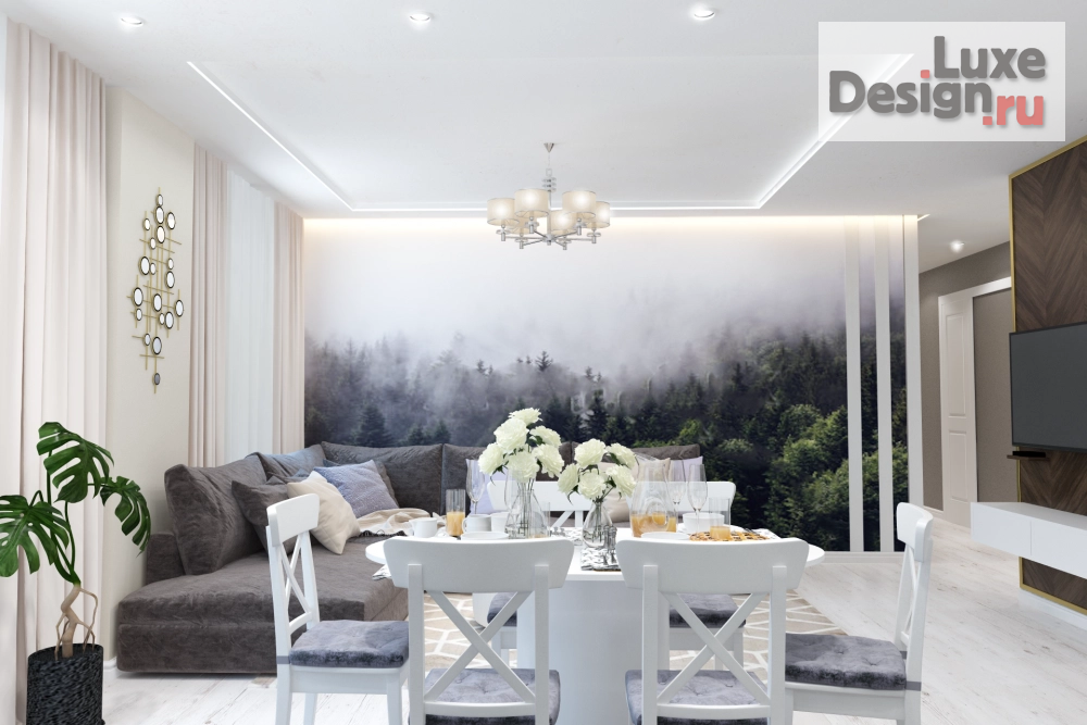 Дизайн интерьера четырехкомнатной квартиры "Дизайн- проект для семьи из четырех человек. Площадь 120 кв. м." (фото 1)